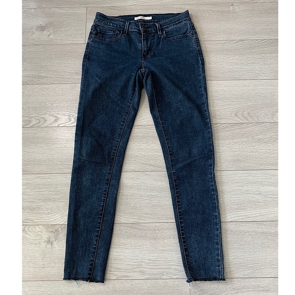 Levi’s 710 Super Skinny Raw Hem Mid Rise Jeans - Picture 2 of 16